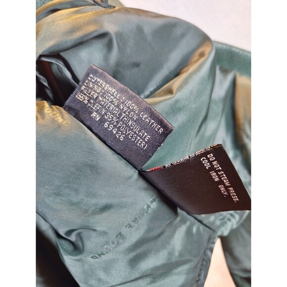 Vintage Wilson’s Leather Green Leather Jacket w/ Thinsulate Womens Small 80s 90s - Picture 12 of 12